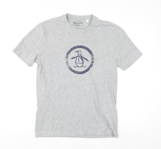 Original Penguin by Munsingwear Grey Crew Neck Men's T-Shirt Size M