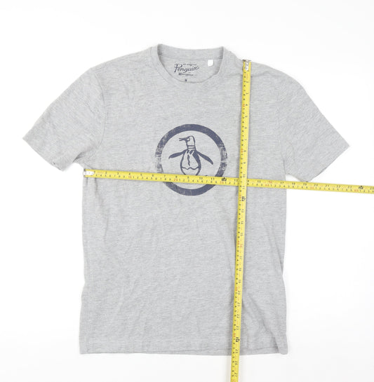 Original Penguin by Munsingwear Grey Crew Neck Men's T-Shirt Size M