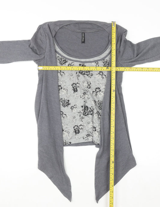 Marks and Spencer Women's Grey Floral Tunic Top Size 10