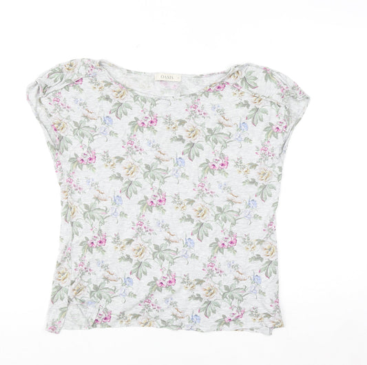 Oasis Women’s Multicoloured Floral Short Sleeve T-Shirt M