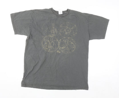 Fruit of the Loom Women’s Grey Graphic Cotton T-Shirt Size L