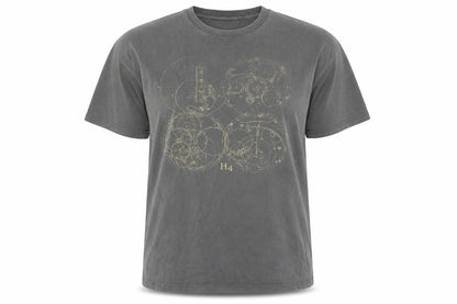 Front view of Fruit of the Loom Women’s Grey Graphic Cotton T-Shirt, size L
