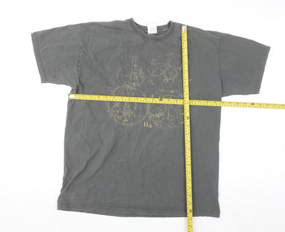 Fruit of the Loom Women’s Grey Graphic Cotton T-Shirt Size L