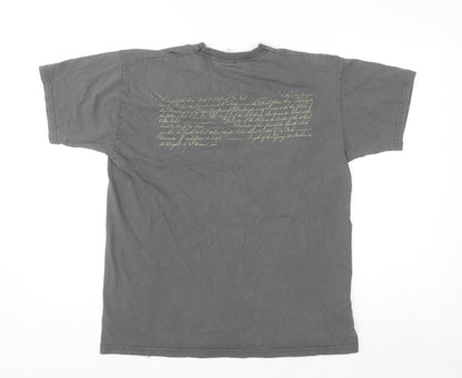 Fruit of the Loom Women’s Grey Graphic Cotton T-Shirt Size L