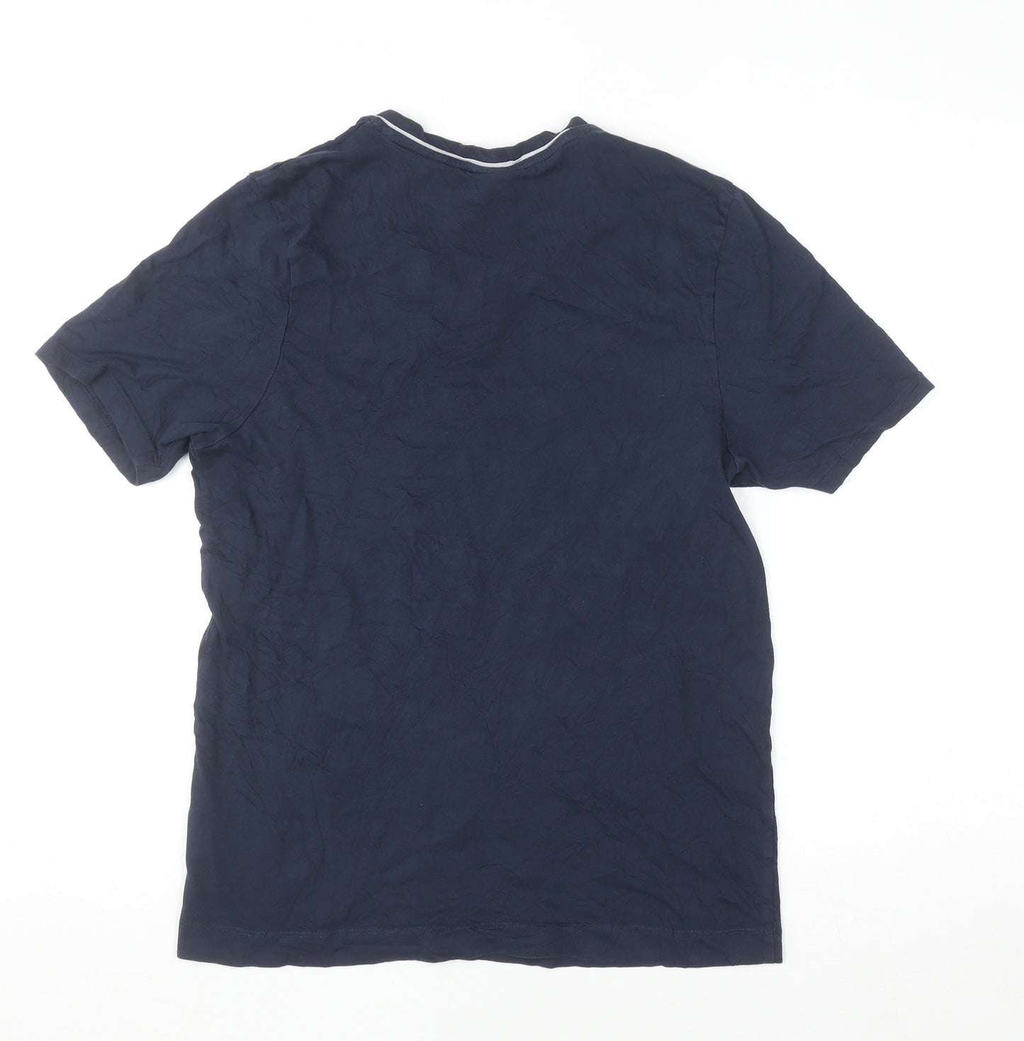 Slazenger Men's Blue V-Neck Short Sleeve Cotton T-Shirt Size S