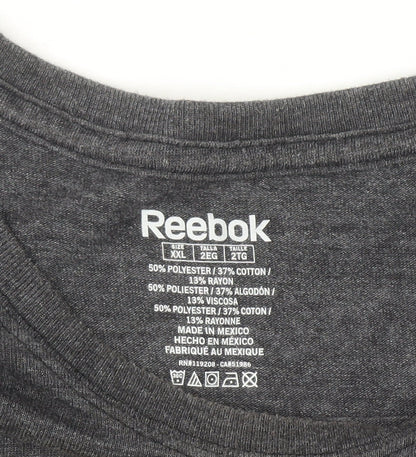Reebok Men’s Grey 2XL Panthers Graphic Sports T-Shirt