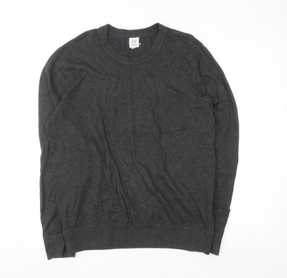 GAP Men’s Grey Cotton Crew Neck Pullover Jumper Size L