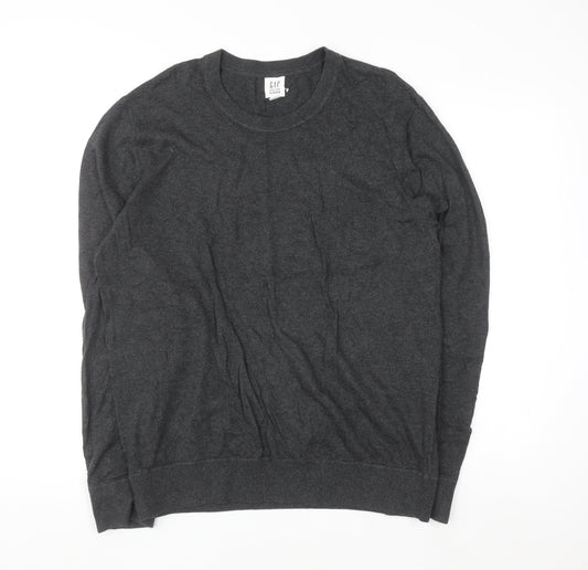 GAP Men’s Grey Cotton Crew Neck Pullover Jumper Size L