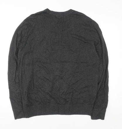 GAP Men’s Grey Cotton Crew Neck Pullover Jumper Size L