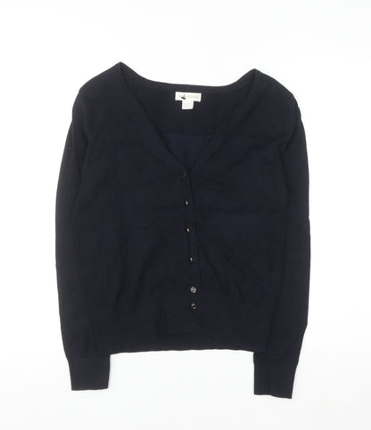 Monsoon Women's Blue V-Neck Button Cardigan Size 10