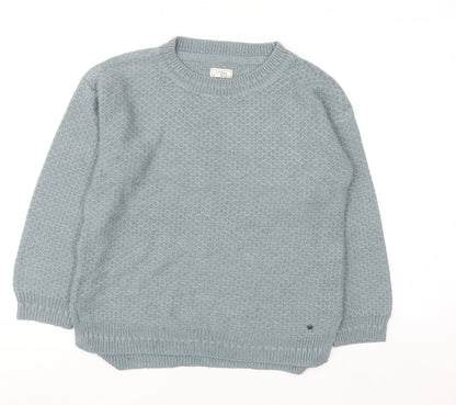 Fat Face Women's Blue Crew Neck Knit Jumper Size 10