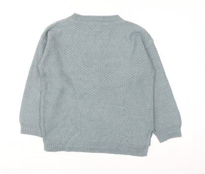 Fat Face Women's Blue Crew Neck Knit Jumper Size 10