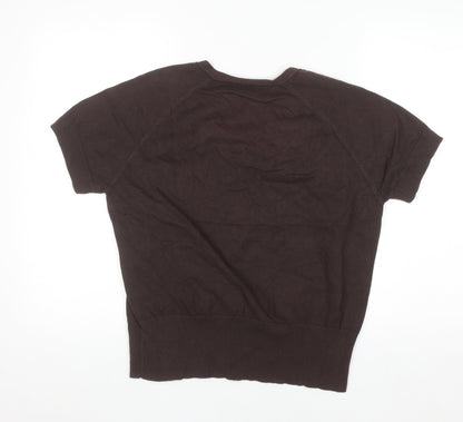 Debenhams Women’s Brown Short Sleeve Pullover Knit Jumper Size 18