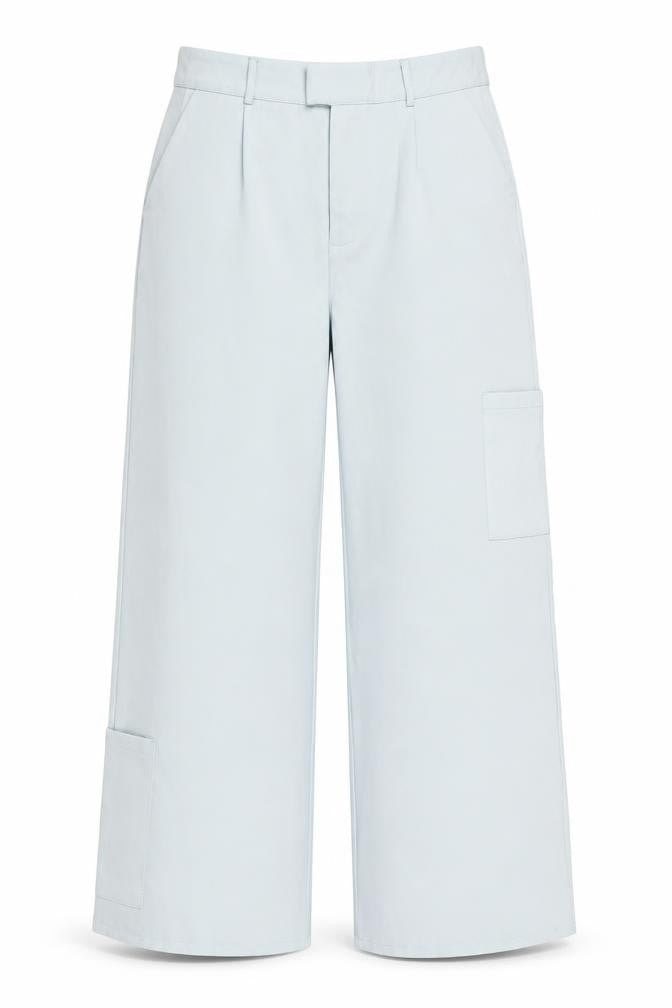 I Saw It First Womens Blue Cargo Wide-Leg Trousers Size 12