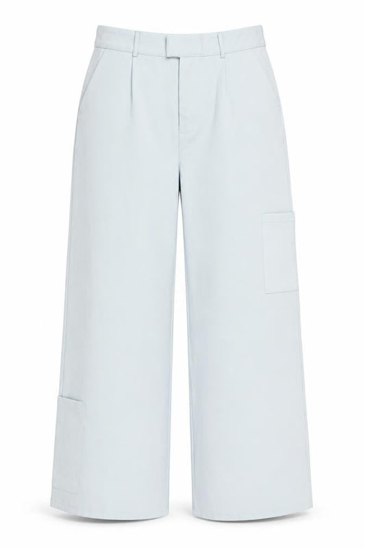 I Saw It First Womens Blue Cargo Wide-Leg Trousers Size 12
