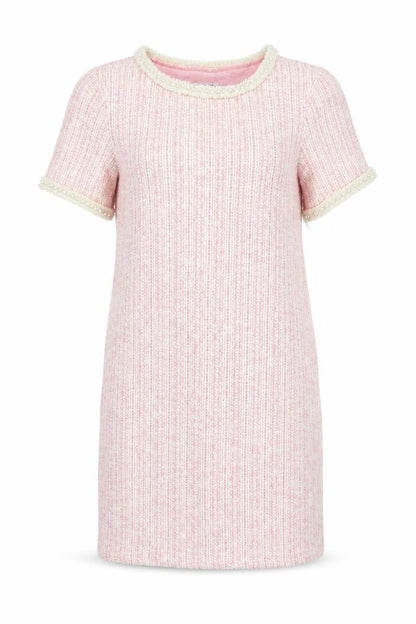ORSAY Women's Pink Beaded Tweed Shift Dress Size S