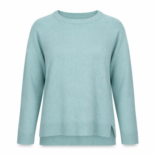 Roman Women Green Crew Neck Long Sleeve Acrylic Pullover Jumper Size 10