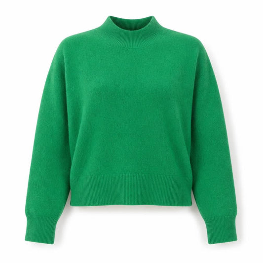 & Other Stories Women Green M Mock Neck Wool Blend Jumper