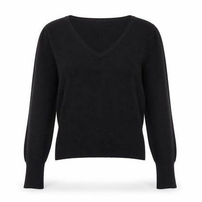 Red Herring Women’s Black V-Neck Knit Jumper Size 14