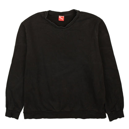 Puma Mens Black 2XL Pullover Sweatshirt Crew Neck Fleece Top