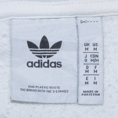 Adidas Men’s Ivory Pullover Hoodie Size M Classic Logo Style