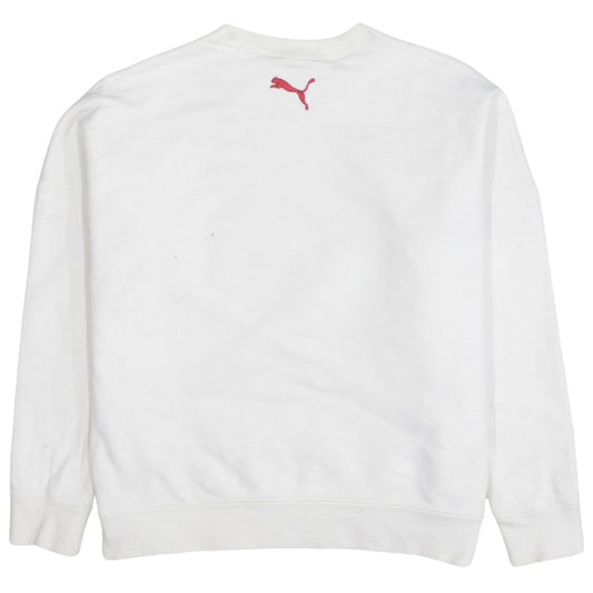 Puma Men's White Crew Neck Pullover Sweatshirt XS