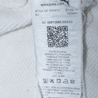 Puma Men's White Crew Neck Pullover Sweatshirt XS
