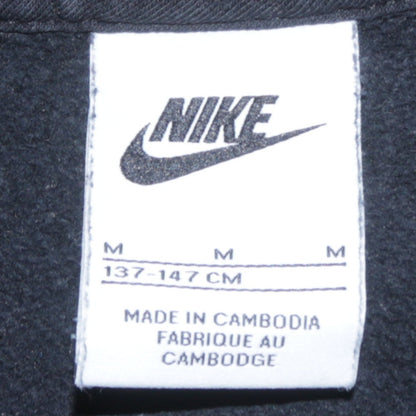 Nike Boys Black Full Zip Hoodie M 137-147cm Cotton Blend Casual