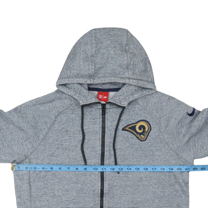 Nike NFL Los Angeles Rams Men's Grey Full Zip Hoodie Jacket Size M