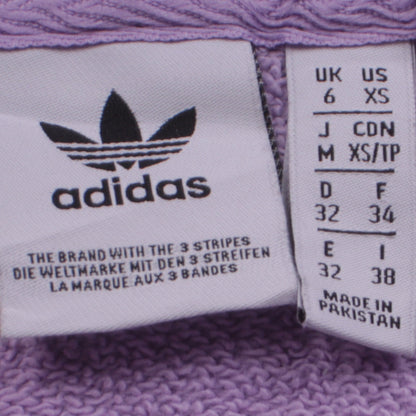 Adidas Womens Lilac Hooded Pullover Sweatshirt Size XS