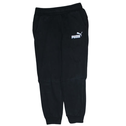 Puma Boys Black Jogger Trousers 11-12 Years Regular Fit Fleece Sweatpants
