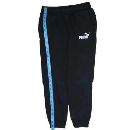 Puma Boys Black Jogger Trousers 11-12 Years Regular Fit Fleece Sweatpants