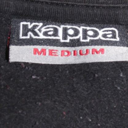 Kappa Men’s Black Medium Pullover Sweatshirt Logo Crew Neck