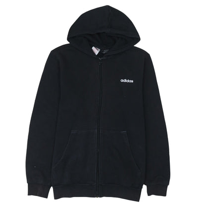 Adidas Teens Black Full Zip Hoodie XL Logo Sportswear