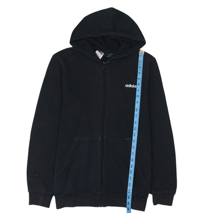 Adidas Teens Black Full Zip Hoodie XL Logo Sportswear