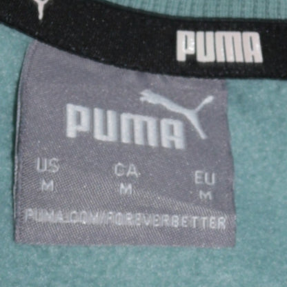 Puma Men's Green Crew Neck Pullover Sweatshirt M Regular Fit