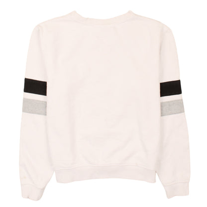 Fila Men's White Grey Logo Crew Neck Sweatshirt Size S
