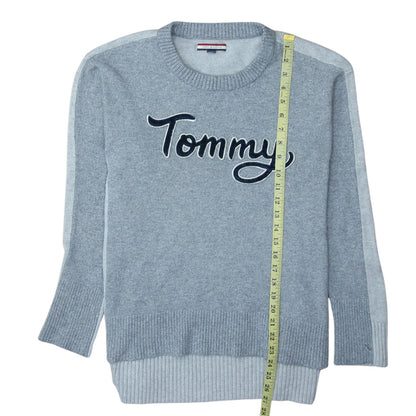 Tommy Hilfiger Men’s Grey Logo Crew Neck Pullover Jumper Size M