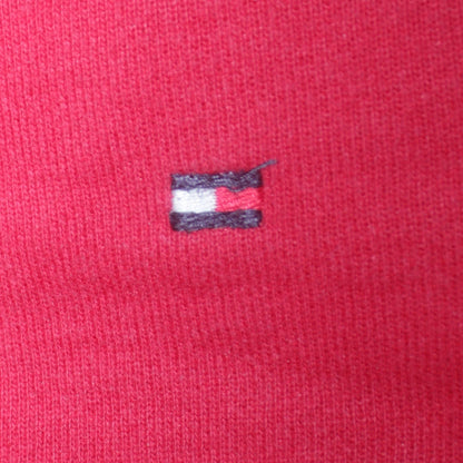 Tommy Hilfiger Men's Red Small Crew Neck Cotton Sweatshirt