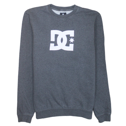 DC Boys Grey Fleece Crew Neck Logo Sweatshirt XL 16 Years