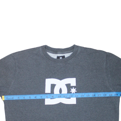 DC Boys Grey Fleece Crew Neck Logo Sweatshirt XL 16 Years