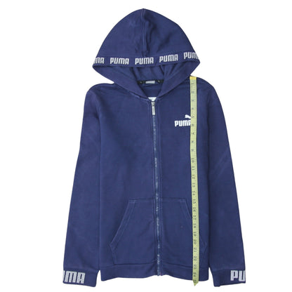 Puma Boys Navy Blue Full Zip Hoodie XL 13-14 Years Hooded Sweatshirt