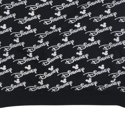 Disney Womens Black XL Crew Neck Pullover Sweatshirt Mickey Logo Print