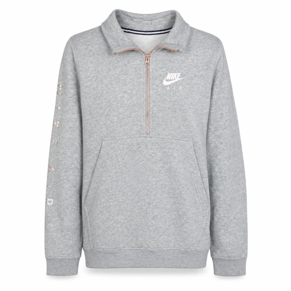 Nike Air Women's Grey 1/4 Zip Pullover Sweatshirt XS