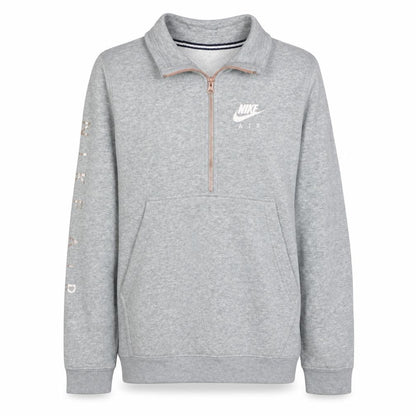 Nike Air Women's Grey 1/4 Zip Pullover Sweatshirt XS