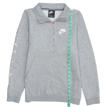 Nike Air Women's Grey 1/4 Zip Pullover Sweatshirt XS