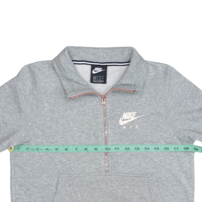 Nike Air Women's Grey 1/4 Zip Pullover Sweatshirt XS
