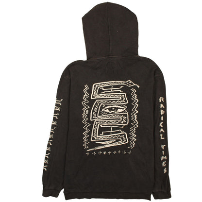 Quiksilver Men’s Black XL Pullover Hoodie with Snake Graphic