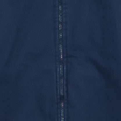 Nike Men's Blue Hooded Parka Coat Size L Full Zip Cotton Blend