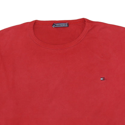 Tommy Hilfiger Red Long Sleeve Crew Neck Cotton T-Shirt 2XL